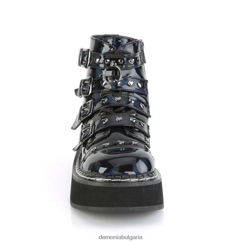 4L4R4N1521 емили-315 черна холограмна веган кожа Demonia