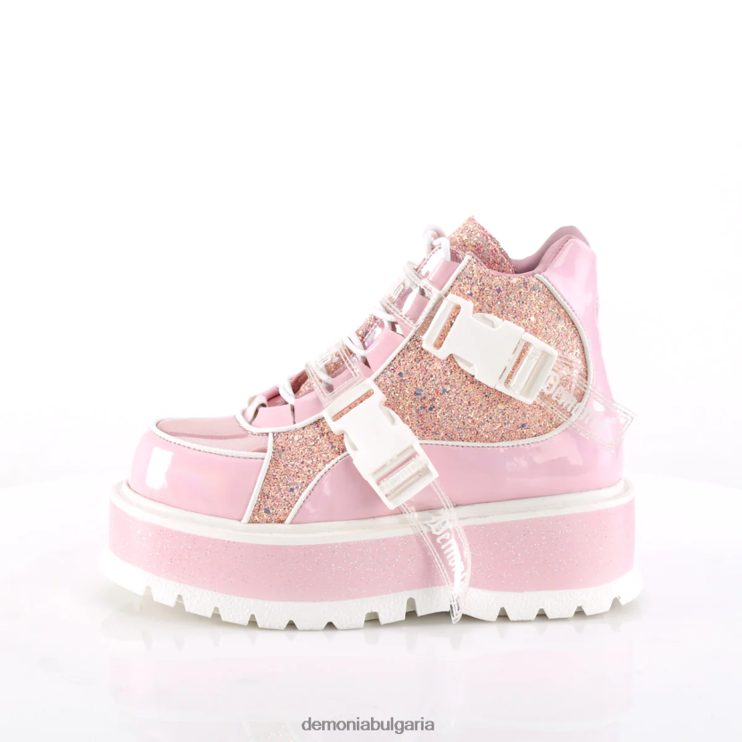 4L4R4N456 мързеливец-50 бебешко розов холографски лак-розов мулти блясък Demonia