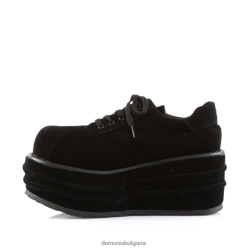4L4R4N472 темпо-08 черен веган велур Demonia