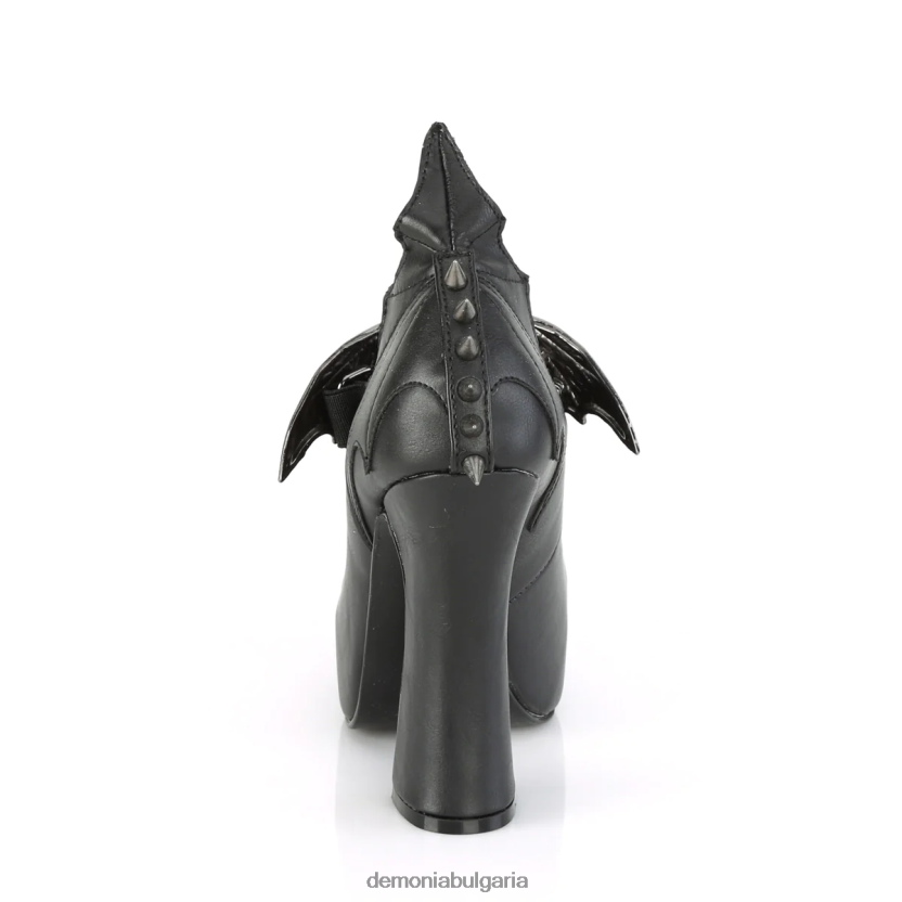 4L4R4N1083 демон-18 черна веган кожа Demonia