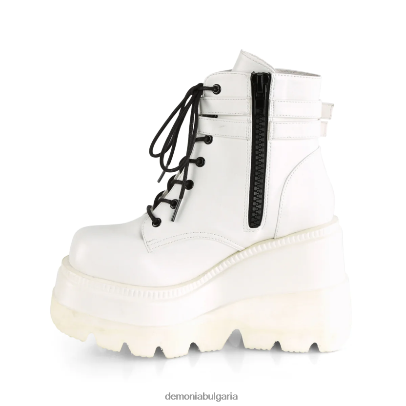 4L4R4N1288 шейкър-52 бяла веган кожа Demonia