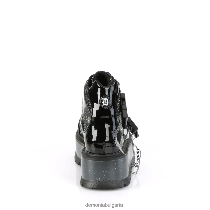 4L4R4N1337 мързеливец-50 черен патент-черен мулти блясък Demonia