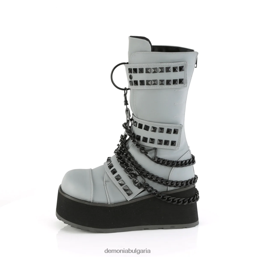 4L4R4N1443 боклук-138 сива многоотразителна веган кожа Demonia